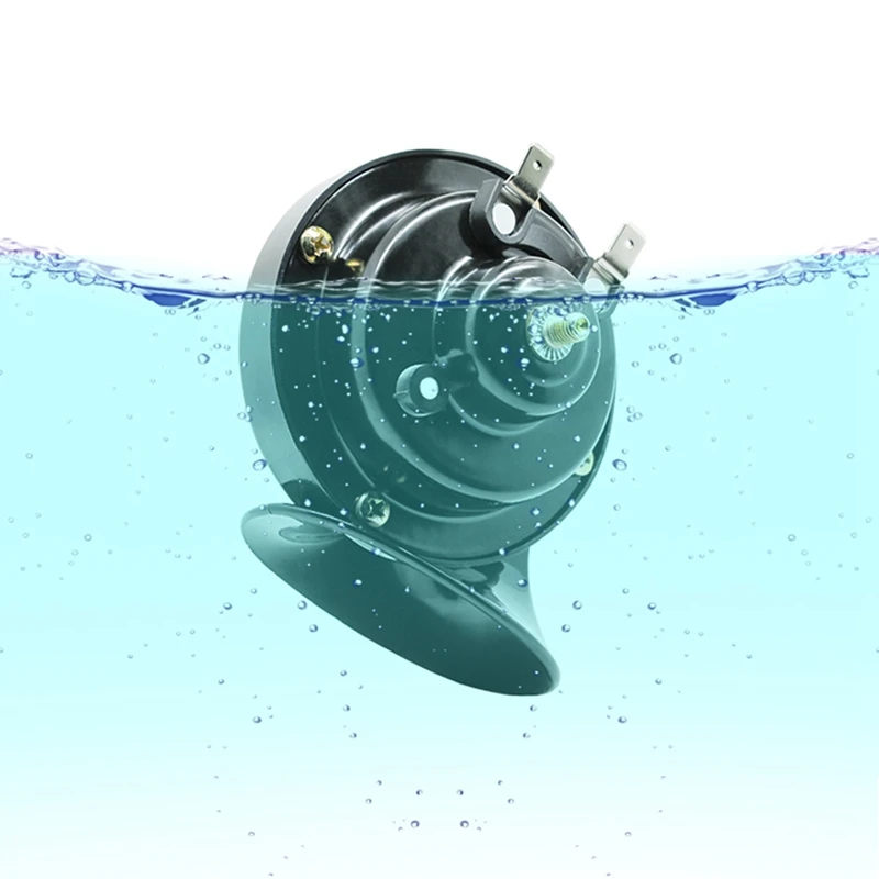 12V Автомобильный Универсальный воздушный рожок Водонепроницаемый Улитка воздушный рожок высоких и низких Напряжение Рог Динамик для автомобилей, мотоциклов, грузовиков