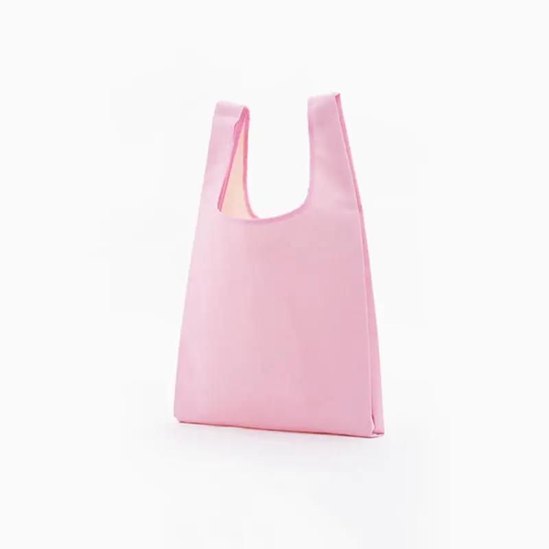 Квадратная карманная хозяйственная сумка ярких цветов Экологичная многоразовая Складная полиэфирная многоразовая Складная хозяйственная сумка