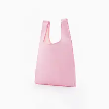 Квадратная карманная хозяйственная сумка ярких цветов Экологичная многоразовая Складная полиэфирная многоразовая Складная хозяйственная сумка