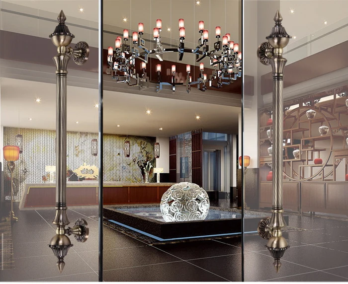 antiga, 280-550mm de comprimento, maçaneta de porta