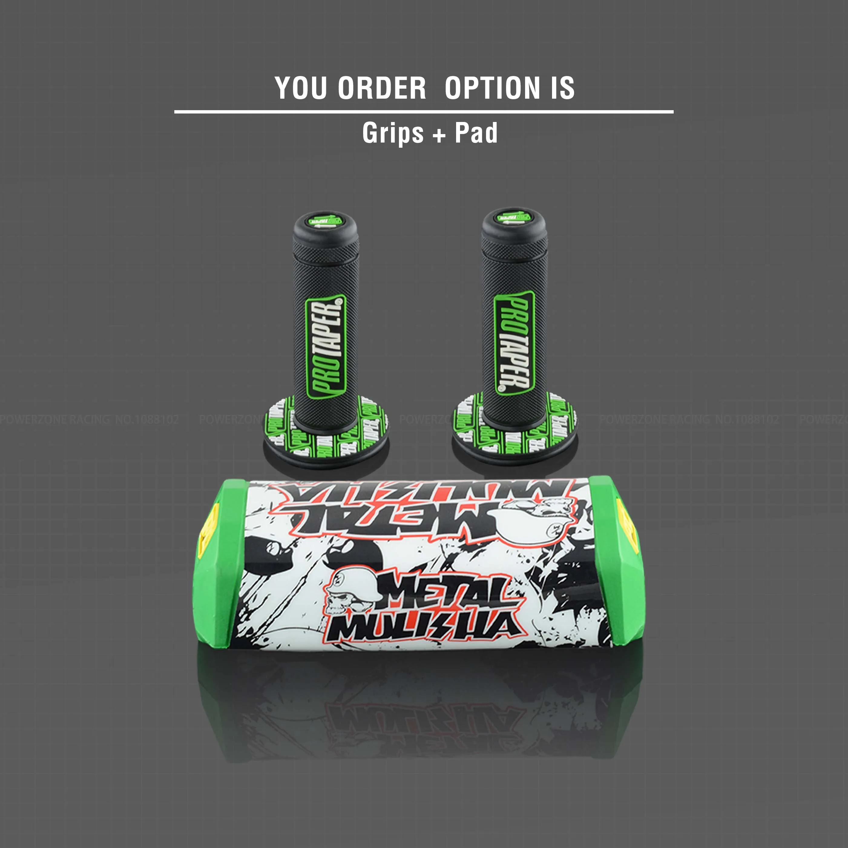 Green Pad Grip Руль для Pro Taper Pack Bar 1-1/" Классическая дверная ручка барные Колодки Ручки Pit Pro Racing Dirt Pit Bike мотоцикл с адаптер cnc - Цвет: Green Pad Grip