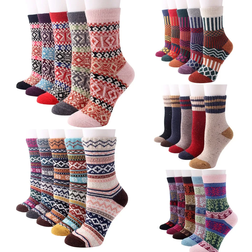 Винтажные трикотажные хлопковые носки, женские повседневные полосатые однотонные лоскутные носки в стиле ретро, эластичные носки для девушек#2