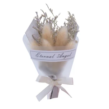 

10PCS Artificial Eternal Flowers Mini Bouquet Dried Flower Decorate Wedding Christmas Teachers' Day Hand Gift Photography Props