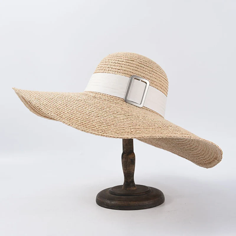 packable raffia hat