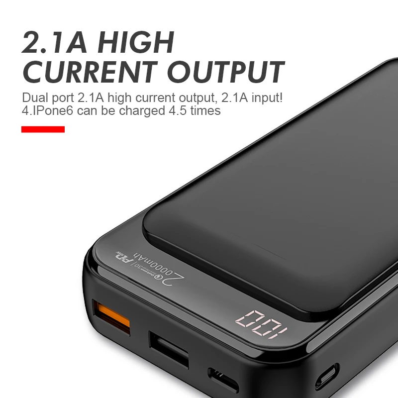 Jellico power Bank 20000 мАч usb type C PD быстрое зарядное устройство Быстрая зарядка QC3.0 power Bank портативный внешний аккумулятор для Xiaomi