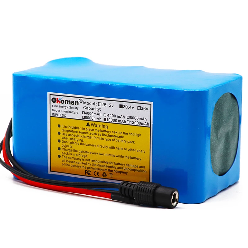 24V 10ah Электрический велосипед литий-ионный аккумулятор 29,4 V 10000mAh 15A BMS 250W 24V 350W 18650 Аккумулятор для инвалидных колясок