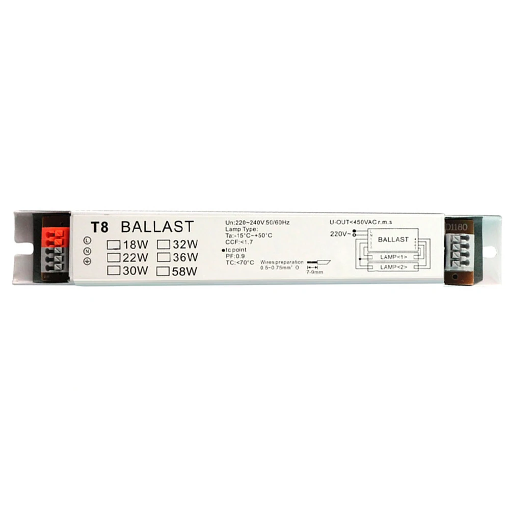 

220-240V T8 Universal Start Ballast Fluorescent Lamp Lamp Bulb Instant Electronic Wide Voltage