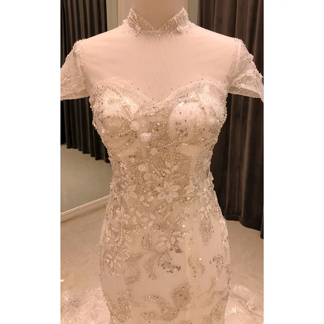 sl-8142 noiva sereia dress vestido wedding dress 2020 mariage corset vintage princesse de luxe largos jurk lace matrimonio mujer 3