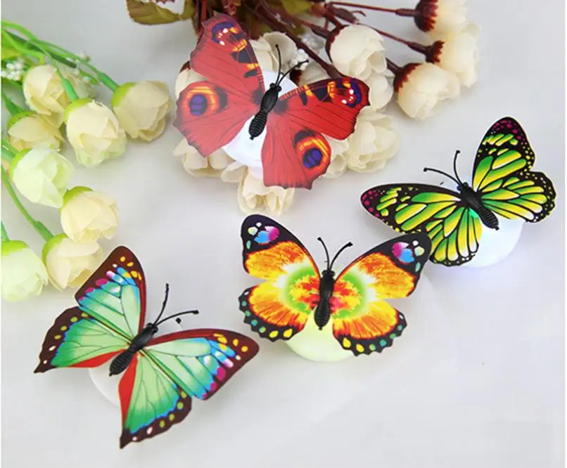 

Colorful Changing Butterfly LED Night Light Lamp Home Room Party Desk Wall Decor