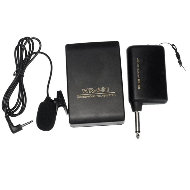 Wireless Microphone System with Transmitter Receiver Portable Clip On