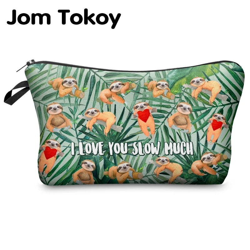 Jomtokoy женская косметичка с ленивым рисунком цифровая печать туалетная сумка для