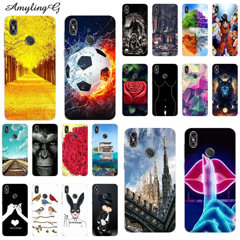 

Phone Case For Cubot P20 Print For Cubot P 20 Covers For Cubot P20 Colorful Wolf Rose Cartoon Patterned Phone Shell Silicone Bag