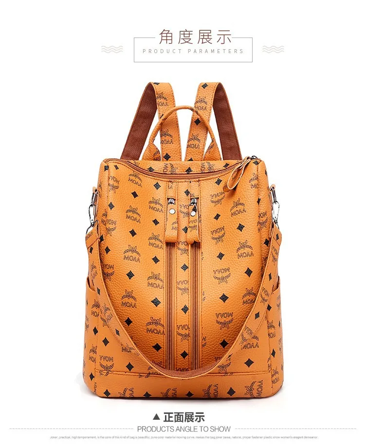 

Shoulder Backpack Korean Version Casual Fashion Korean Version Burglar Lady Outdoor Backpack Student Bag Leisure Bag B-385