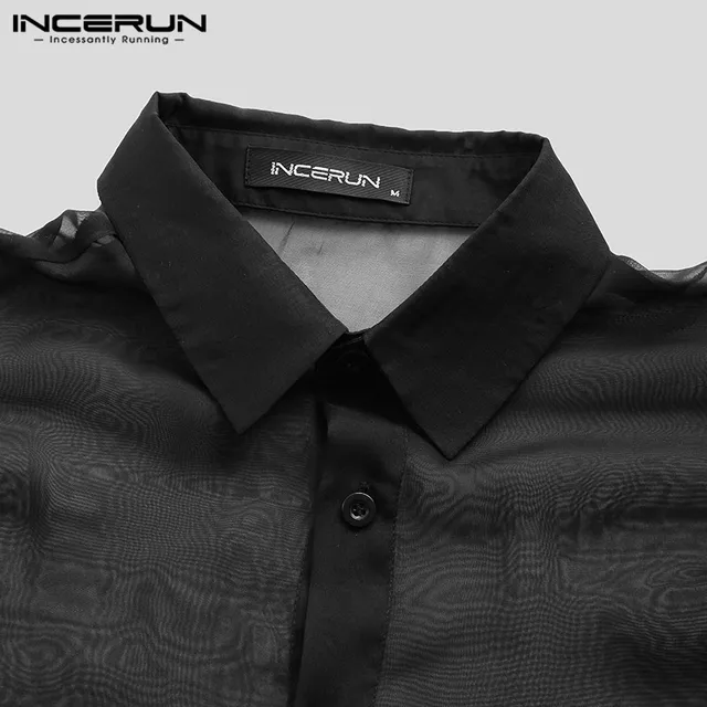 INCERUN Mesh Shirt for men