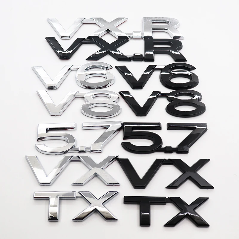 1 Pz 3D Abs Land Cruiser Vxr Tx Vx V6 V8 5.7 Auto Logo Lettera Sticker Posteriore Porta Posteriore Tronco Adesivo Auto Adesivo Posteriore Accessori