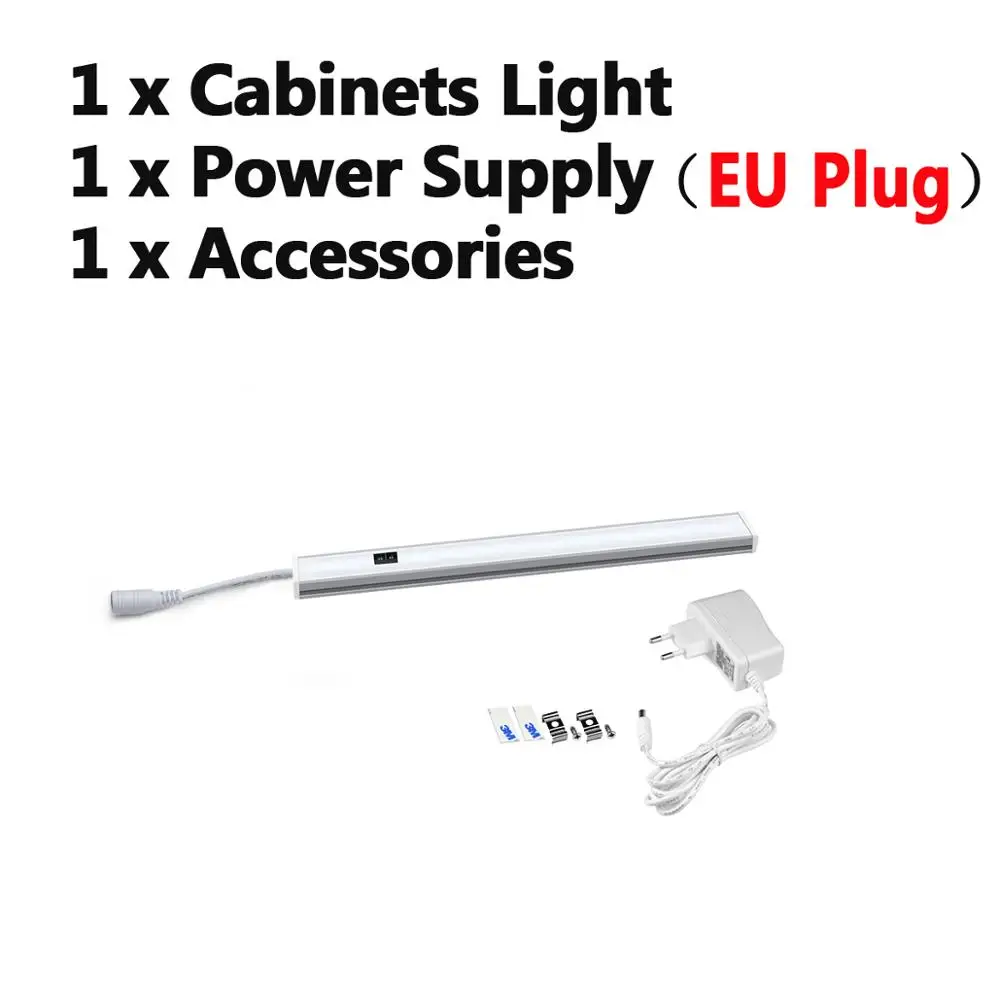Tanie 12V LED pod szafki oświetlenie kuchenne biały/ciepły biały 30/40/50cm ręcznie sklep