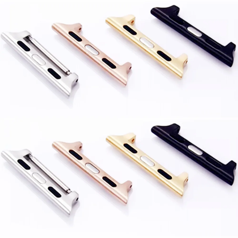 10Pcs/Lot Stainless Steel Adapter 1:1 for Apple Watch Band adapter Replacement 38mm 40mm 42mm 44mm Strap Connector Accessories