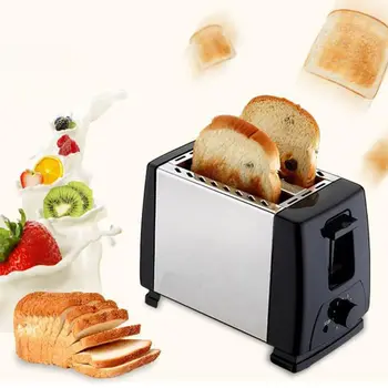 

2 Slice Toasters with 6 Bread Shade Settings Stainless Steel Wide Slot Toasters with Removable Crumb Tray
