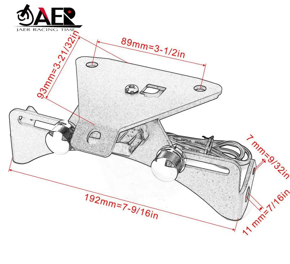 JEAR мотоцикл Кронштейн номерного знака для Aprilia RSV4/R 2009- Мотоцикл держатель номерного знака и свет