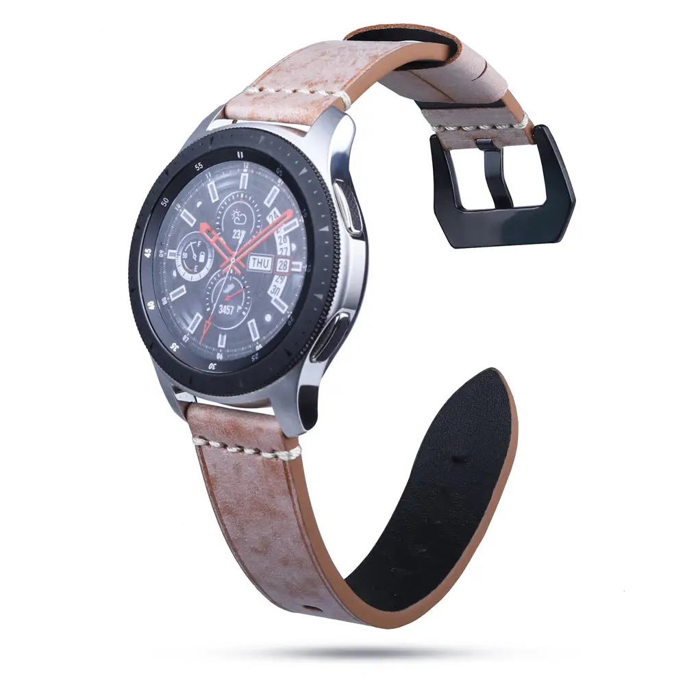 Ремешок из натуральной кожи для Samsung Galaxy Watch 46 мм браслет масляной и вощеной Gear S3