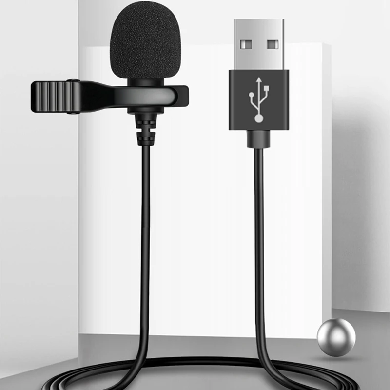 Портативный USB мини отворот микрофон 1 5 м Lavalier Mic клип-на внешний Buttonhole микрофоны