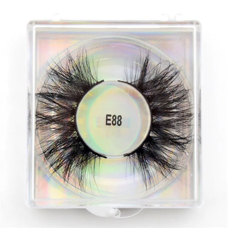E88 Round Visofree 25 мм норковые ресницы драматические длинные норковые ресницы макияж полная полоса ресницы 25 мм накладные ресницы 3D норковые ресницы многоразовые - Цвет: E88 Round