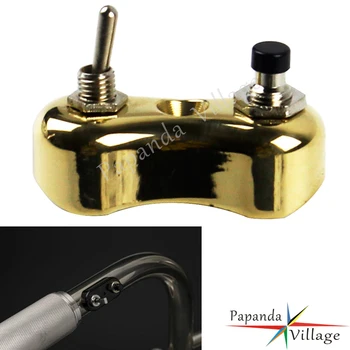 

Brass Motorcycle 7/8" or 1" Handlebar Switch-Block Push Button Toggle Switch for Harley Dyna Softail Cafe Racer Bobber Chopper