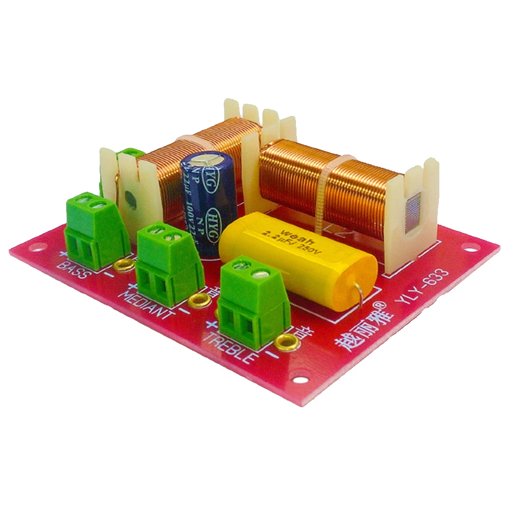 

3 Way Filter Audio Professional Frequency Divider For Speaker Treble MID Bass Practical Crossover Independent Portable