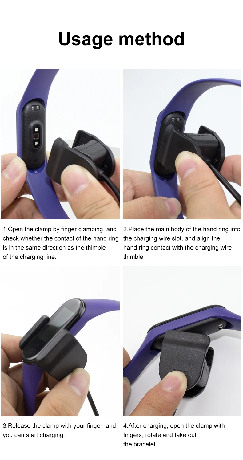 Amzish 0,3 м 1 м USB кабель зарядное устройство для Xiaomi mi Band 4 зарядное устройство разборка- зарядка аксессуары адаптер для mi Band 4 NFC