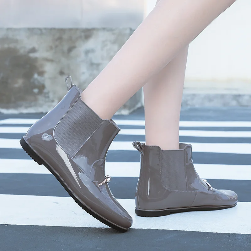 botas negras mujer botas niña calzado mujer zapatos de mujer botas negras  botas agua mujer zapatos de mujComemore Botas de lluvia de tacón bajo para  mujer, botines impermeables de goma, calzado de