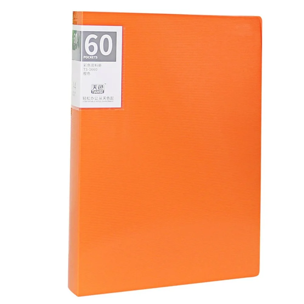 TIANSE Multilayer File Folder A4 Insert Loose Leaf Book Student Information Sheet Music Folder Data Book 60 Pages
