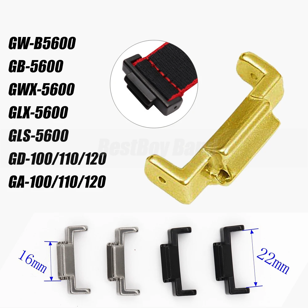 

New 16mm Stainless Steel Adapter for GW-B5600 GA-110/100/120 GD-100 DW-5600 GLX-5600 Refit Metal Connector case Accessories 22mm