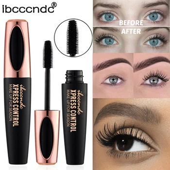 

4D Silk Fiber Mascara Volume Eyes Makeup Black Mascara Long-wearing Waterproof Lengthening Eyelash Extension Eye Lashes Cosmetic