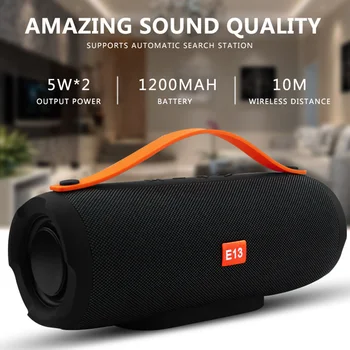 

Bluetooth Speaker Column 3D 10W Stereo Music Surround Outdoor wireless radio Loud hifi soundcore Bass Box Subwoofer 2 Speakers