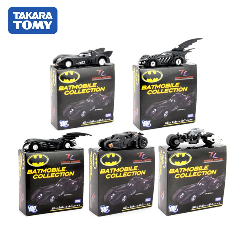 

8CM Genuine Car TAKARA TOMY Car Batman 1:64 Voiture Diecast Metal Alloy Chariot Motorcycle DC Black Model Carro Collect Gift