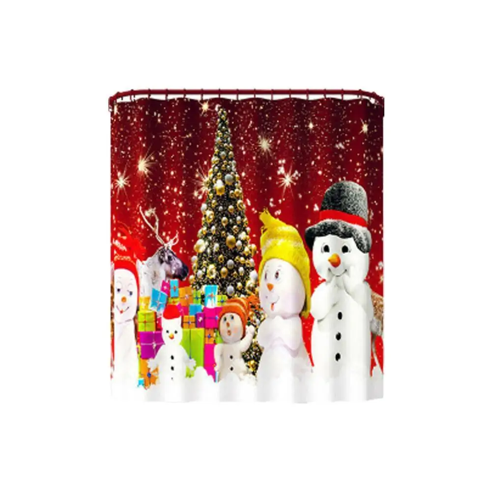 

Golden Elk Christmas Shower Curtain Waterproof Printing Specifications Hanging Multiple Curtain Bathroom Partition Style Cu O2I5