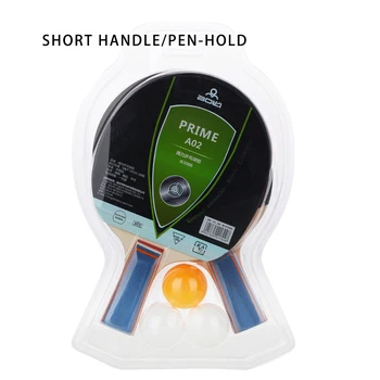 

1Set Ping Pong Racket Table Tennis Short/Long Handle Bat Paddle Set With 3 Balls Optional Handle Types
