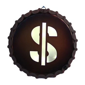

Restaurant Metal Sign Pub Party Wall Hanging Home Decor Indicator Light Night Cafe Beer Lid Loft Bar Retro