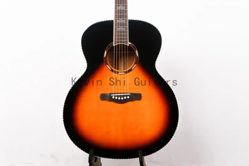 KSG 43 дюйма Джамбо клен корпус Акустическая гитара sunburst отделка 4" акустическая электрогитара Акустическая гитара
