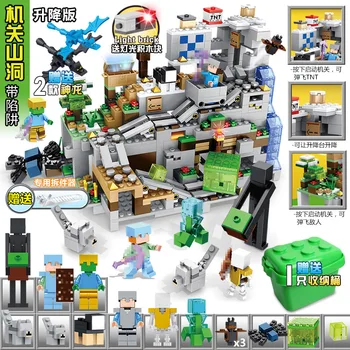 

Q Cave Citys minecraftinglys Building Blocks Compatible with newinglys Aminal Alex Action Figures Brick Toys Children newingly
