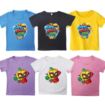 

Cool Pattern Child Super Zings T Shirts Kids Cartoon Superzings T-shirt O-Neck Baby Boys Girls Short Sleeves Tee Tops Gift