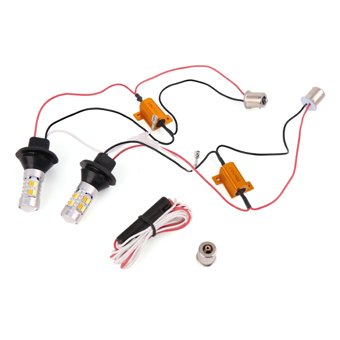 2шт Canbus безошибочный 1156 20 2835-SMD-LED белый желтый сигнальный светильник дневного