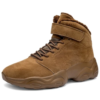 

2020 Winter Boots Men Plush Warm Snow Boots Lightweight Men Ankle Boots Thick Bottom Men's Sneakers Casual Shoes Men Desert Boot