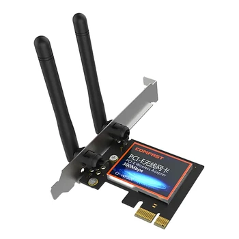 

300Mbps 2.4GHz PCIE WiFi Wireless Networking Adapter LAN Card Desktop Built - In Network Card