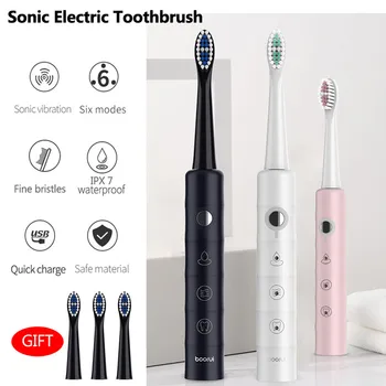 

Sonic Electric Toothbrush Ultrasonic Automatic Upgraded Tooth Brush Waterproof Fast chargeable Adult Toothbrush