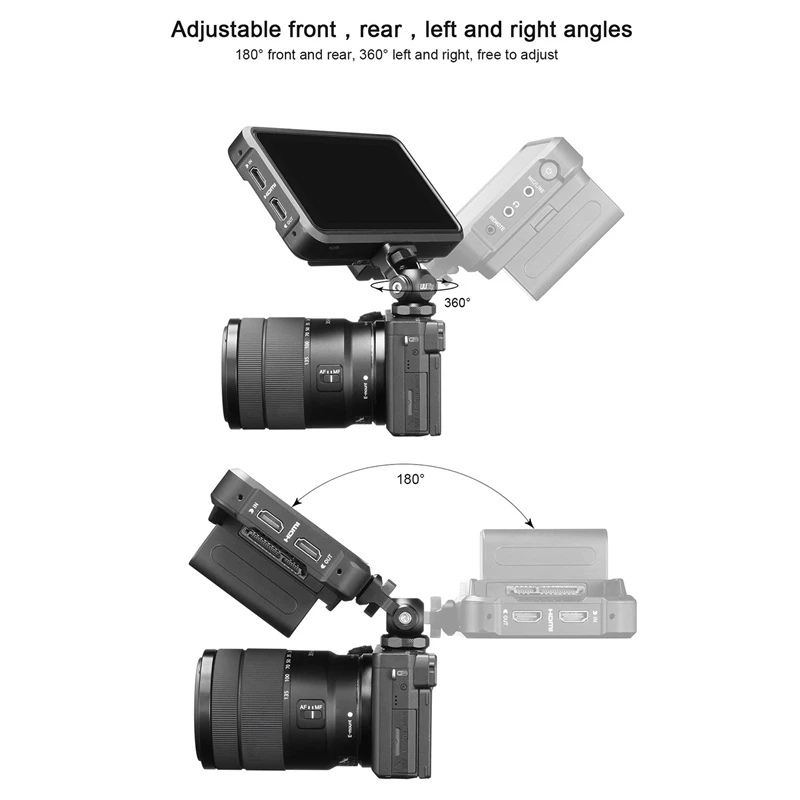 FFYY-UURig R015 кронштейн для монитора мини шаровая Головка Gimbal с холодным башмаком крепление для смартфона Nikon Canon sony DSLR камеры аксессуары