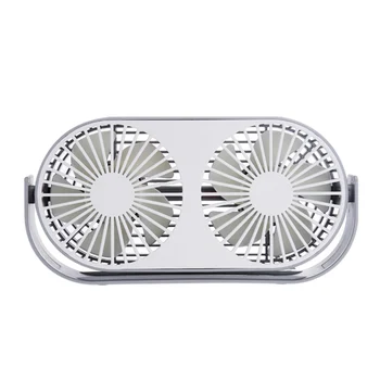 

360 Degree Summer Rotating Double-Head Usb Cooling Personal Fan 3 Adjustable Speeds For Office Home Outdoor