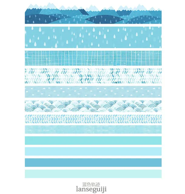 JIANWU 7pcs or 10pcs/set Cute Basic color Washi Tape Scrapbook DIY  Masking Tape School Stationery Store Journal supplies lanseguiji 12pcs