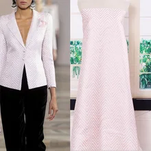 5 ярдов Высококачественная Пряжа-окрашенная металлическая Геометрическая жаккардовая ткань для свадебного платья жаккардовая кружевная ткань парчовая ткань