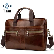 2019 Briefcases Business Men Handbag  100% Premium Cow Leather Bag  Men Messenger Bags Best Laptop Bags with Handle